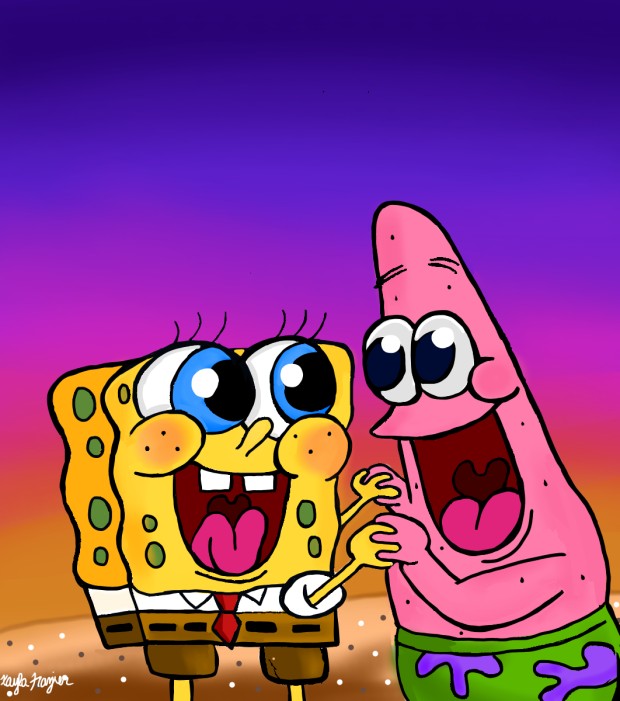 Spongebob and Patrick wallpaper with funny quotes