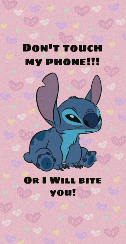 stitch wallpaper touch my phone and i'll bite you 0043