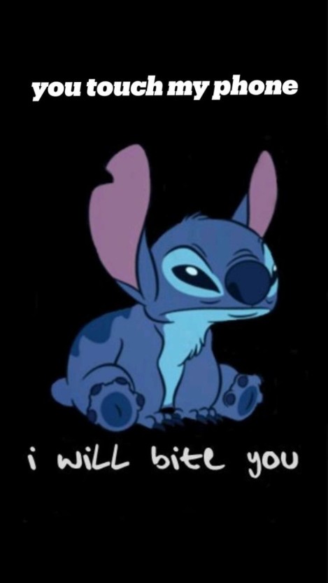 stitch wallpaper touch my phone and i'll bite you 0049