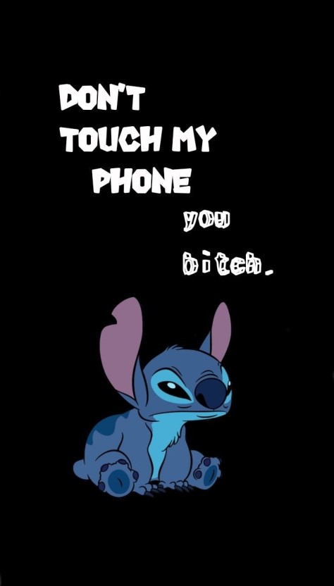 stitch wallpaper touch my phone and i'll bite you 0054