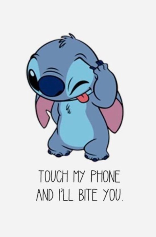 stitch wallpaper touch my phone and i'll bite you 0061