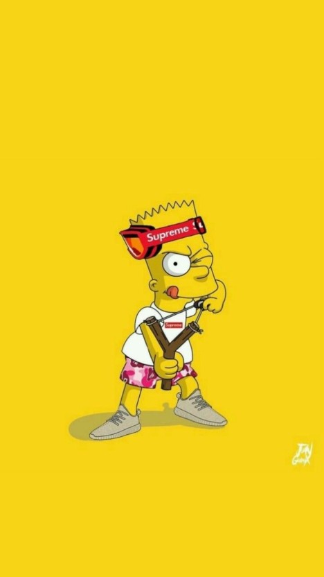 stylish swag bart simpson wallpaper for teens