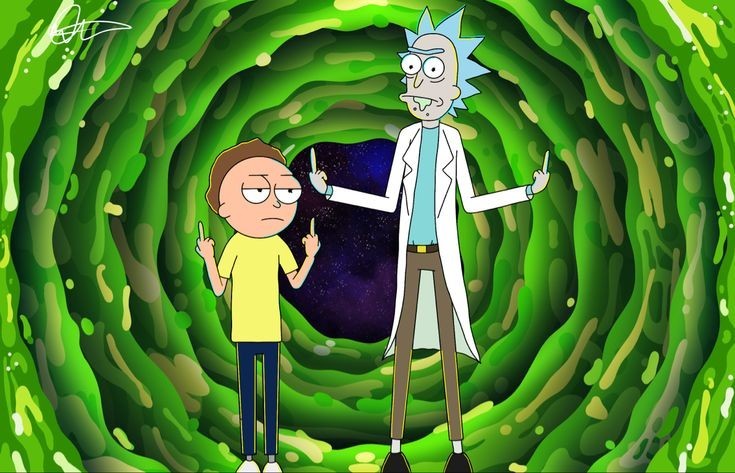 trippy rick and morty wallpaper