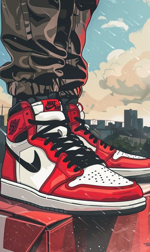 top-rated cartoon air jordan 1 wallpaper images