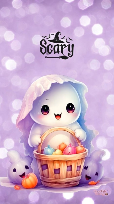 trendy cute ghost wallpaper selections