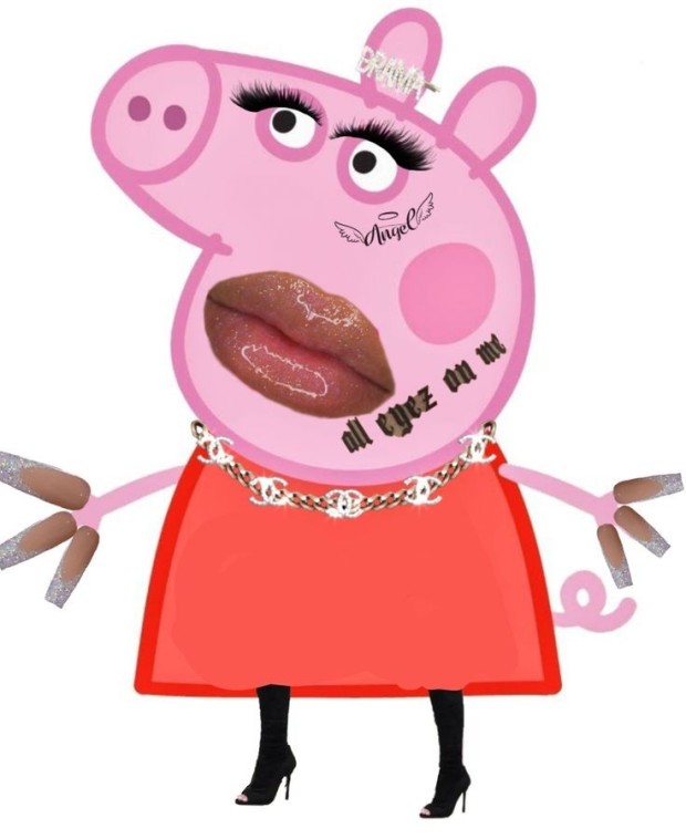 trendy peppa pig baddie backgrounds