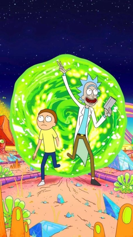 trippy rick and morty wallpaper 0053