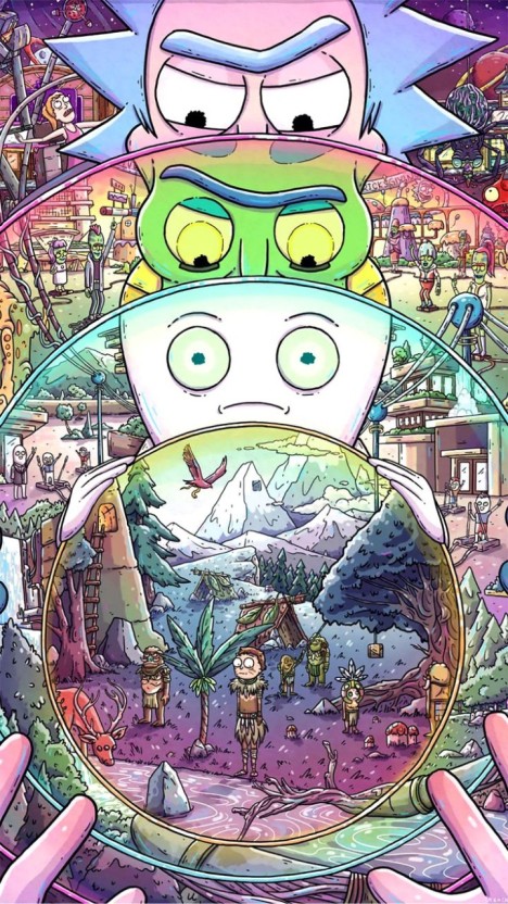 trippy rick and morty wallpaper 0062