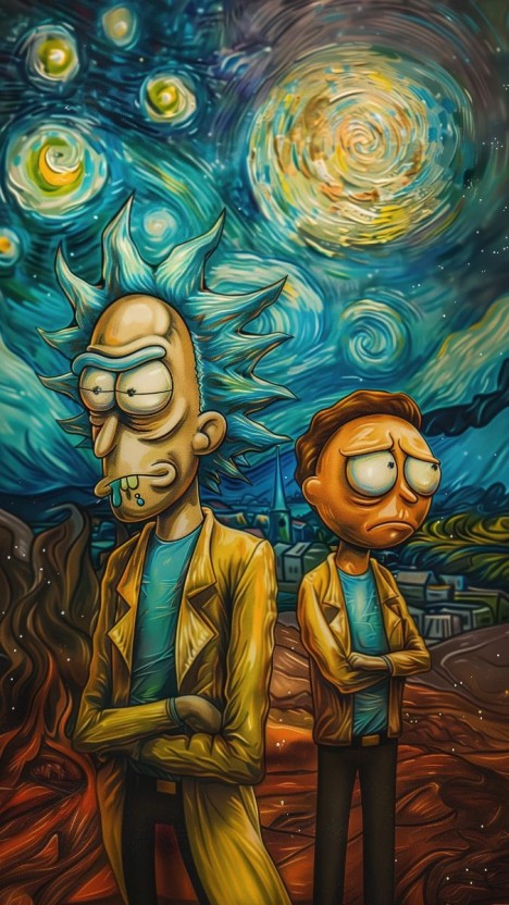 trippy rick and morty wallpaper 0086