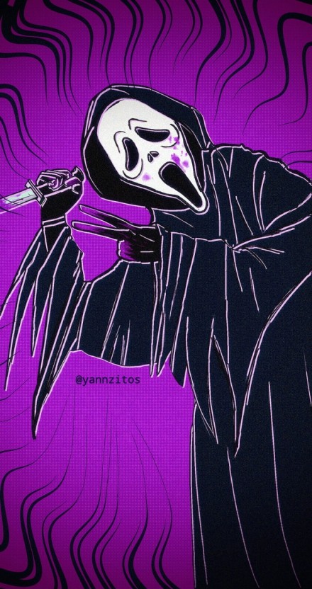 unique cute ghostface wallpaper pink