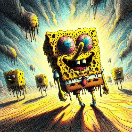 unique drippy spongebob graphics