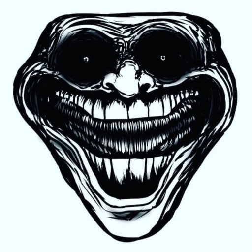 unique scary troll face png designs