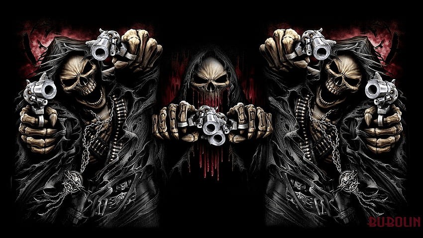 vibrant cool gangster skull wallpaper styles