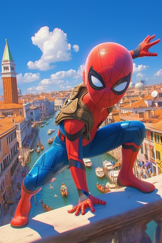 vibrant cute spiderman wallpaper