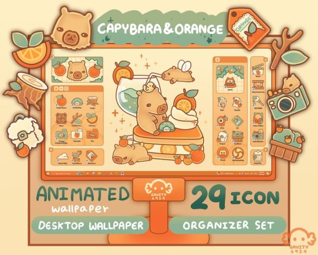 whimsical capybara wallpapers